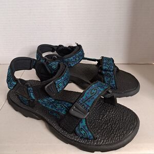 OP Women's Kona Black Blue Open Toe Casual Outdoor Sport Sandals Size 9 OP1382